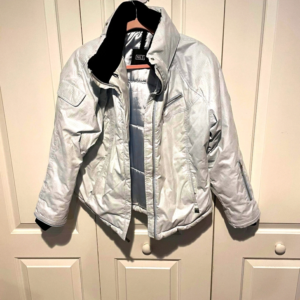 Nils ski jacket ( light silver & light blue)